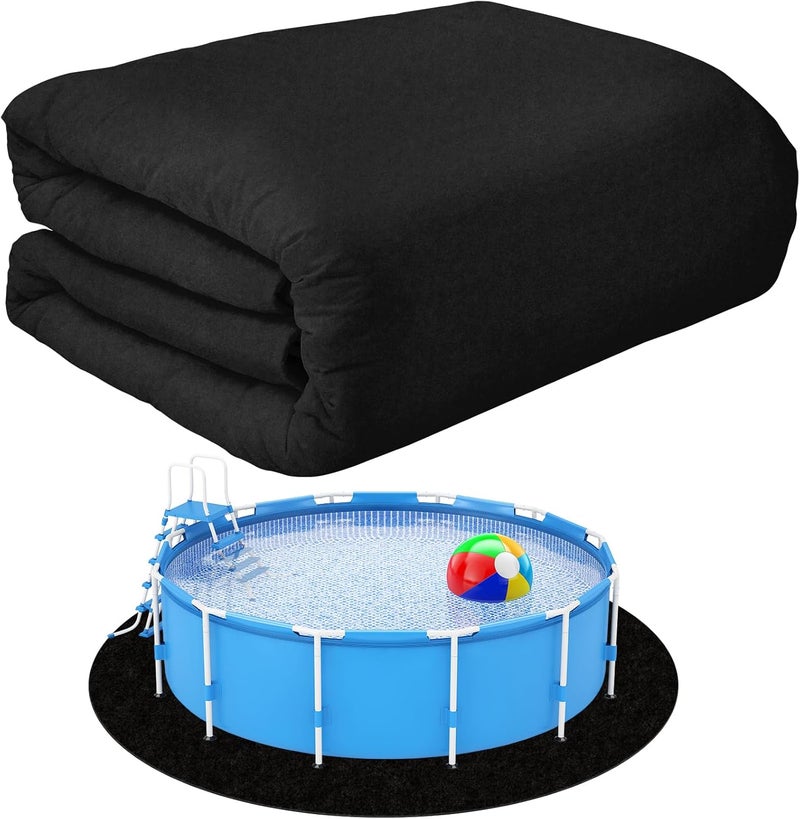 VICAMB 15ft Heavy Duty Round Pool Liner Pad for Above Ground Pool,Pool Ground Mat Under Pool Pad,Pool Bottom Liner Protector to Prevent Puncture and Extend Liner Life - Image 1